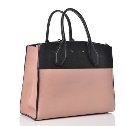 Louis Vuitton Calfskin City Steamer MM Magnolia Black 3 of 14