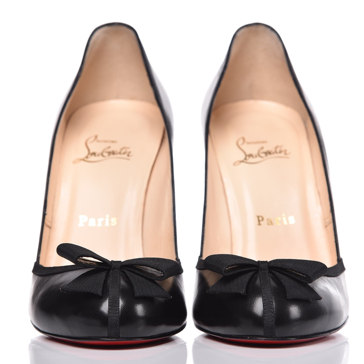 Christian Louboutin Kid Grosgrain Lavalliere 100 Pumps 38.5 Black 3 of 10