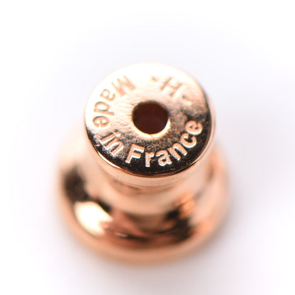 Hermes Rose Gold Lacquered Pop H Earrings Ecru 4 of 5