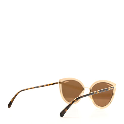 Chanel Metal Cat Eye Sunglasses 4222 Gold 4 of 8