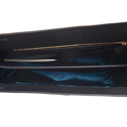 Gucci Suede Patent Web Dragon Embroidered Medium Ophidia Chain Shoulder Bag Blue Multicolor Black 5 of 14