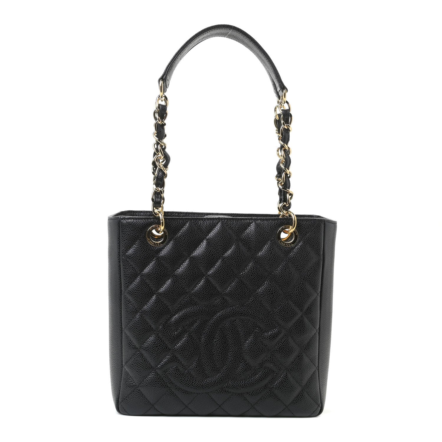 Chanel Caviar Quilted Petit Shopping Tote PST Black 1 of 11