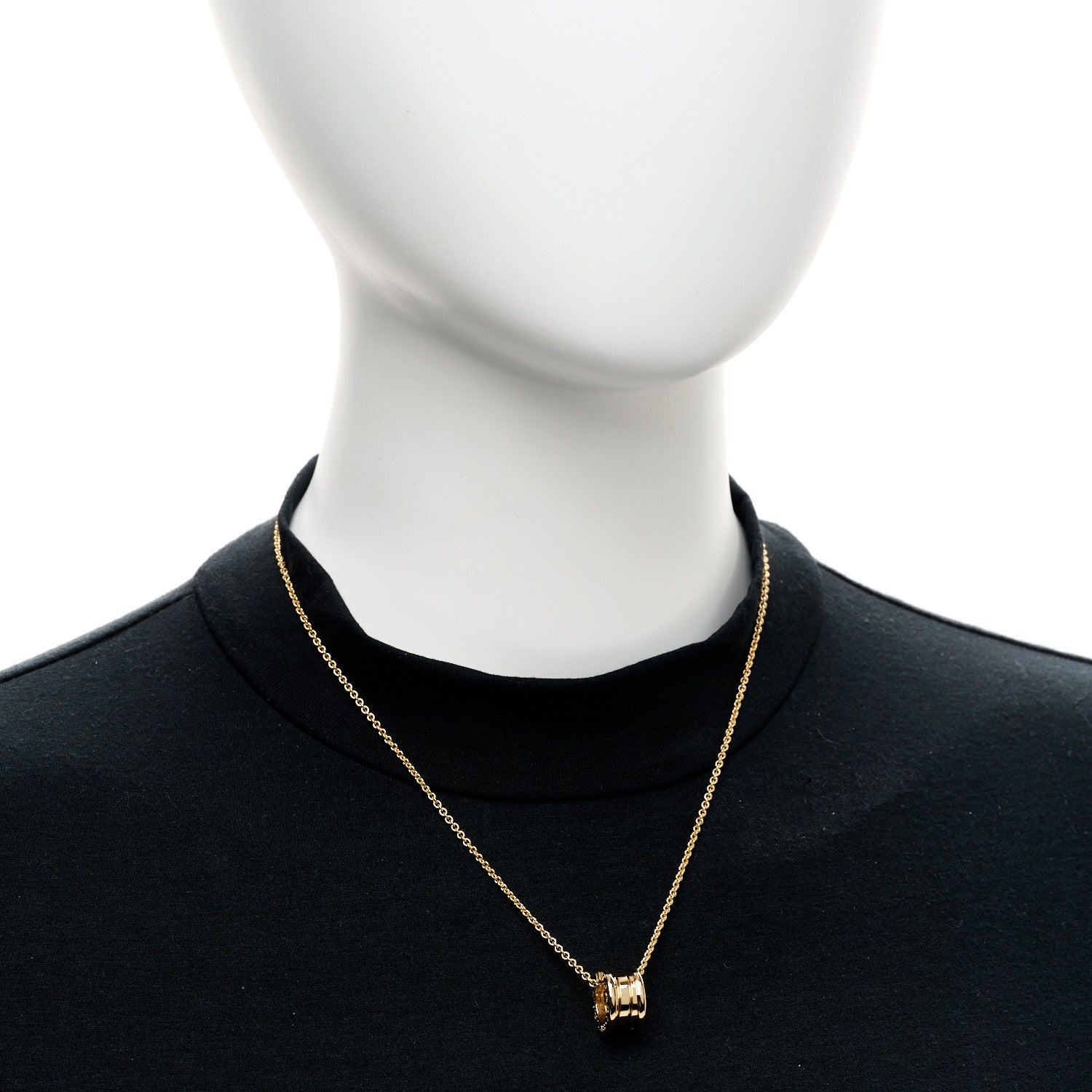 Bulgari 18K Yellow Gold B.Zero1 Pendant Necklace 2 of 4