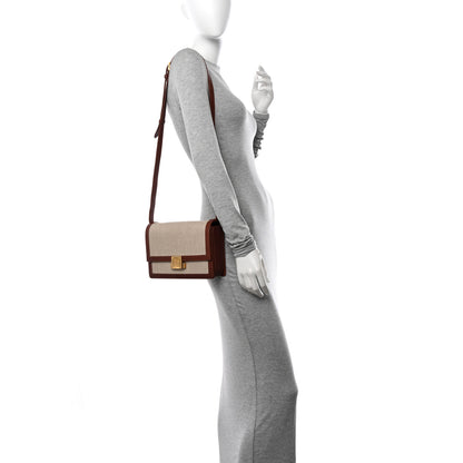 Saint Laurent Linen Calfskin Medium Bellechasse Beige Cognac 2 of 15