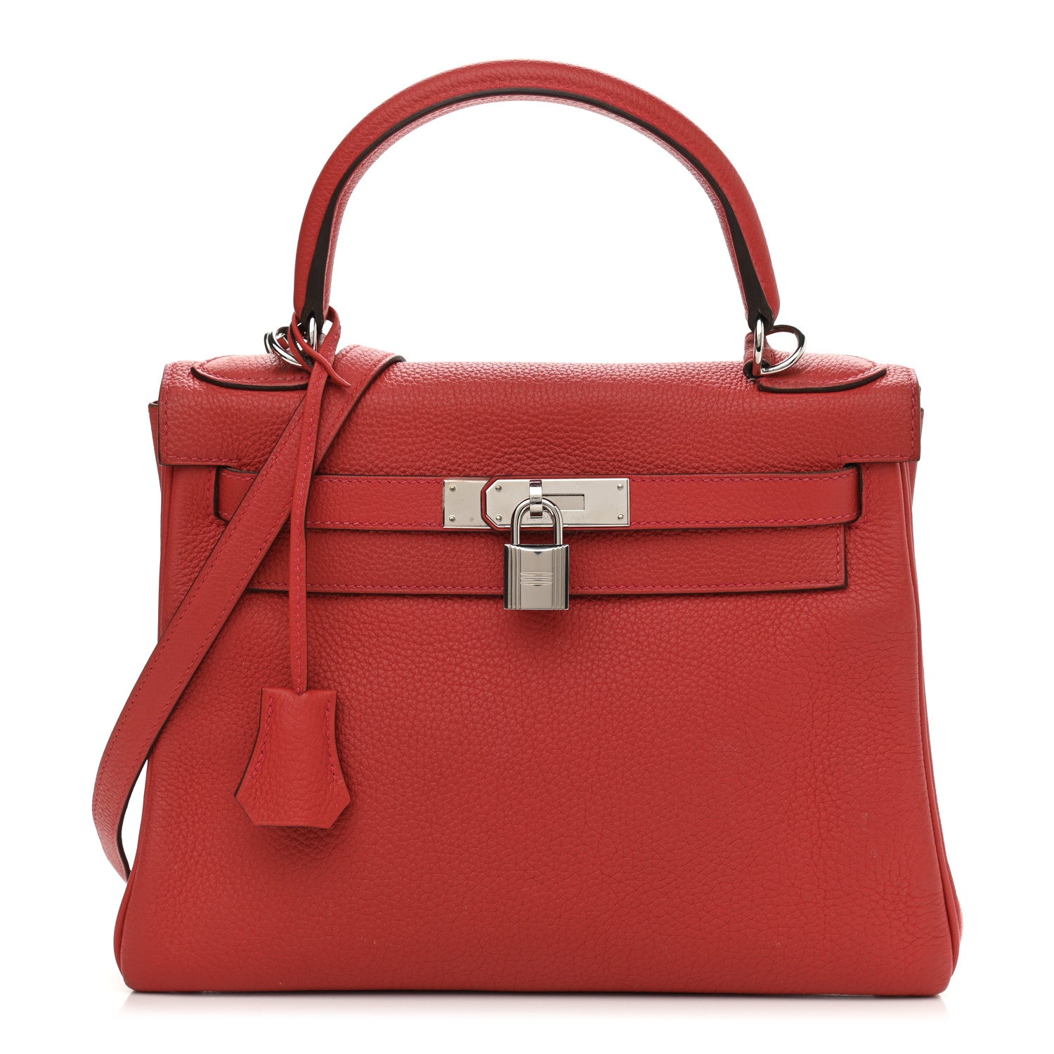 Hermes Taurillon Clemence Kelly Retourne 28 Rouge Casaque 1 of 22