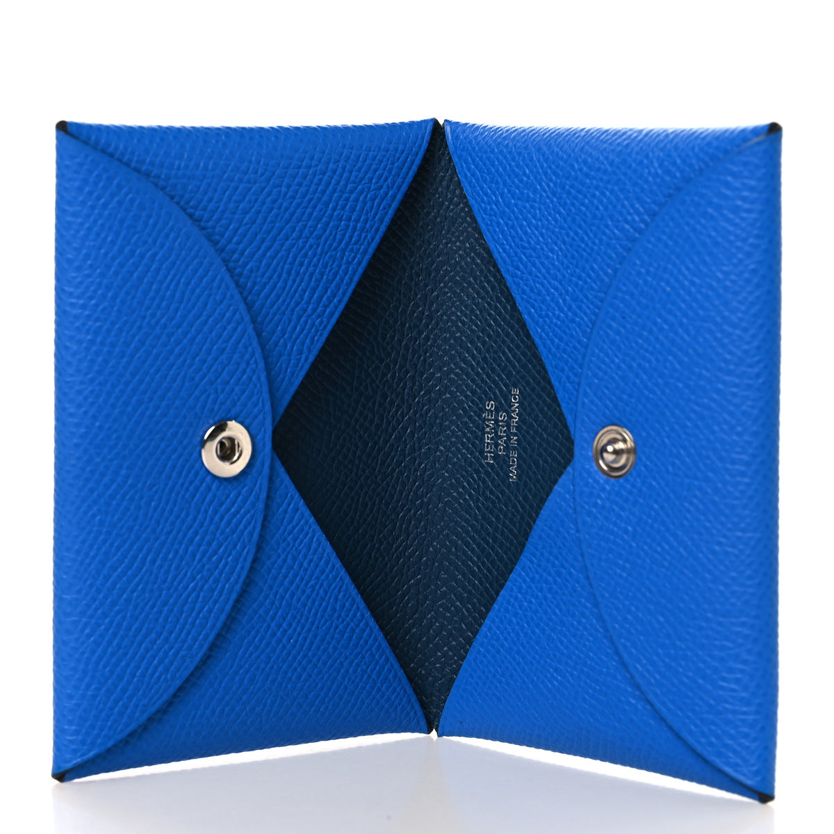 Hermes Epsom Verso Calvi Card Case Blue Hydra Deep Blue 5 of 8