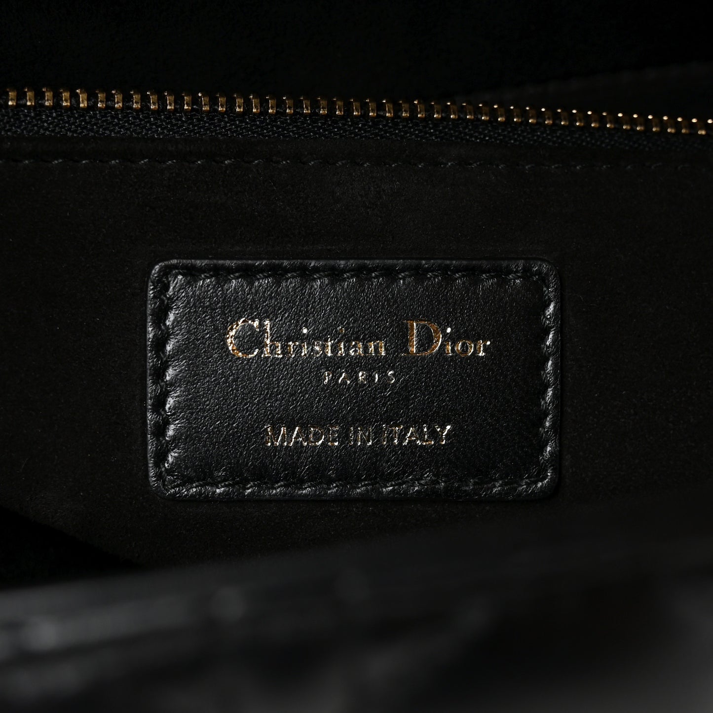 Lambskin Cannage Large Lady Dior Black