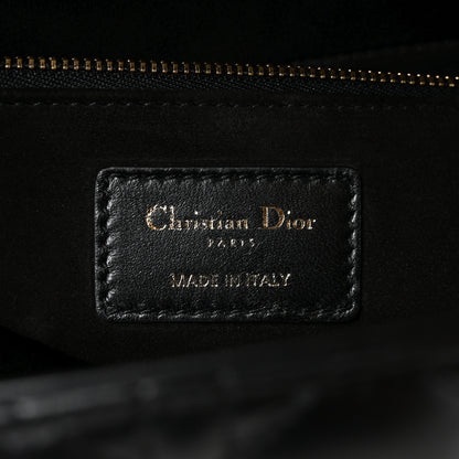 Christian Dior Lambskin Cannage Large Lady Dior Black 6 of 9