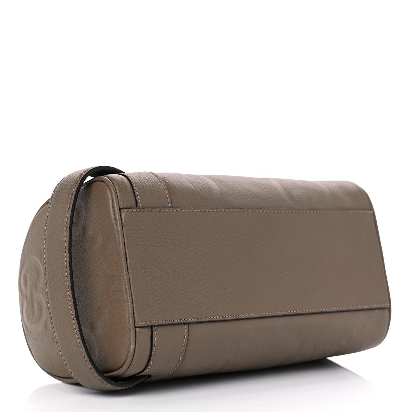 Piuma Calfskin Jumbo GG Embossed Small Toiletry Case Good Taupe