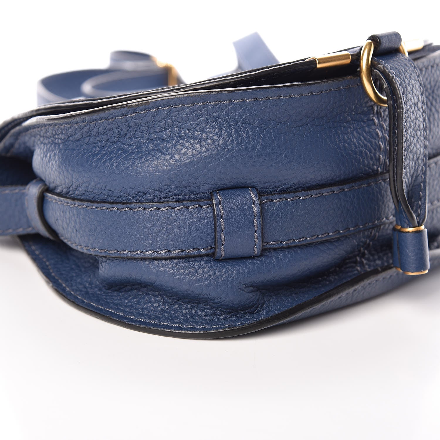 Chloe Calfskin Mini Marcie Round Crossbody Bag Royal Navy 9 of 10