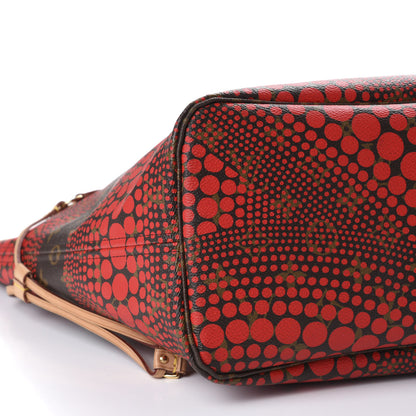 Louis Vuitton Monogram Kusama Waves Neverfull MM Red 6 of 10