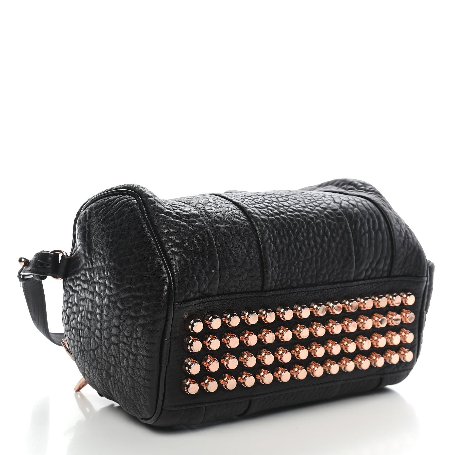 Alexander Wang Pebbled Lambskin Rockie Black Rose Gold Hardware 4 of 11