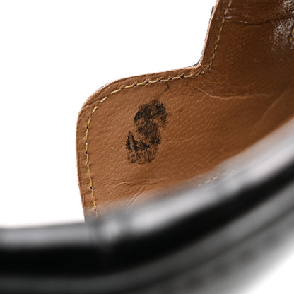 Hermes Alligator Night 70 Sandals 38 Black 7 of 9