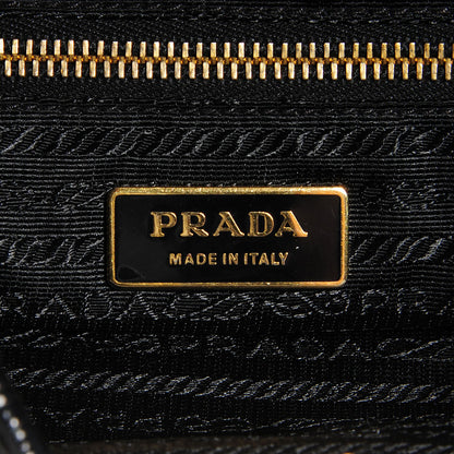 Prada Vitello Daino Pushlock Hobo Black 7 of 8