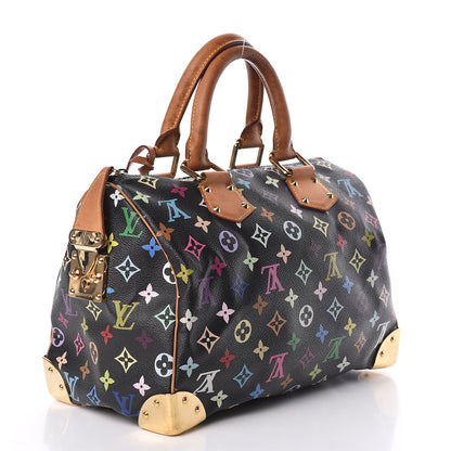 Louis Vuitton Monogram Multicolor Speedy 30 Black 3 of 17