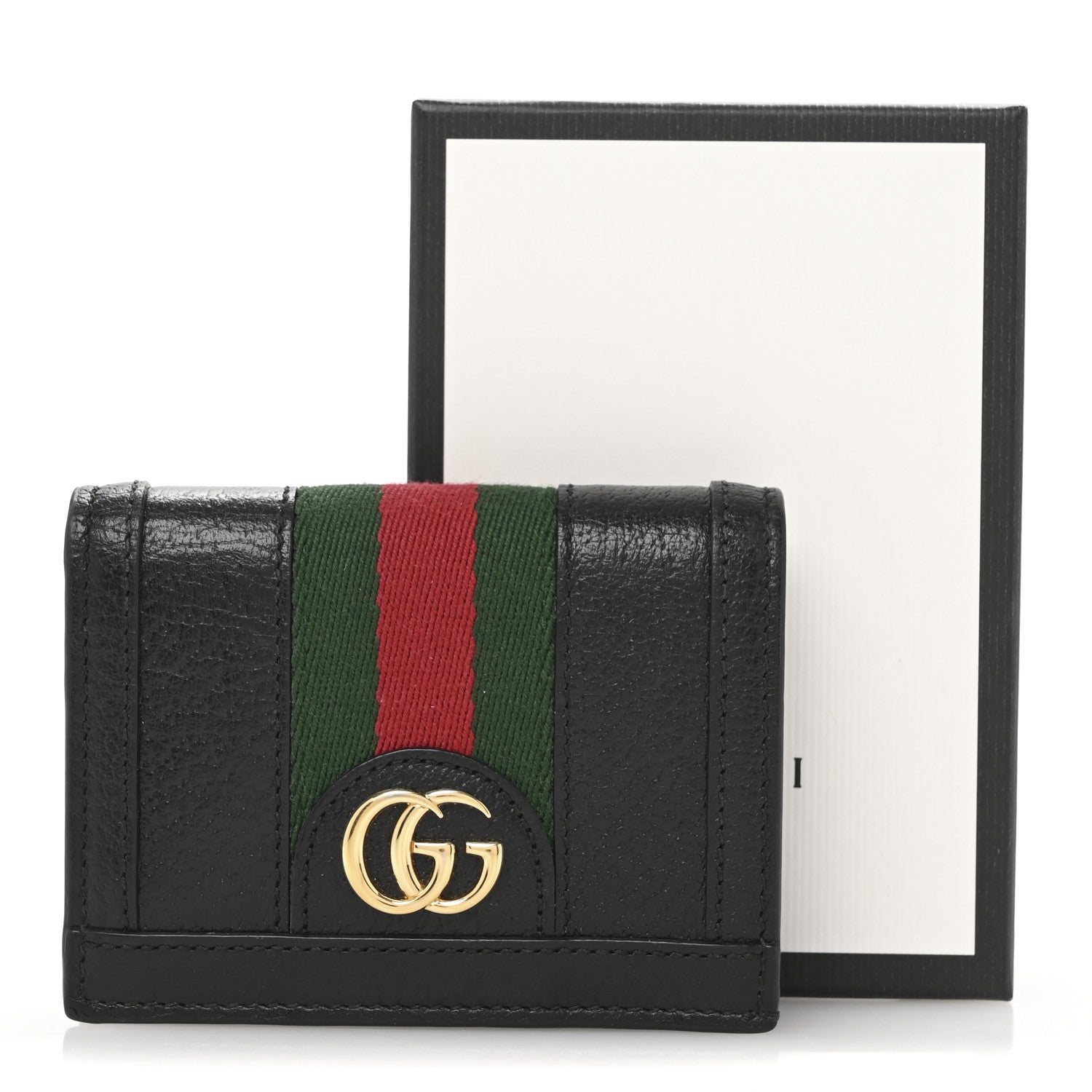 Gucci Calfskin Web Ophidia Card Case Black 9 of 9