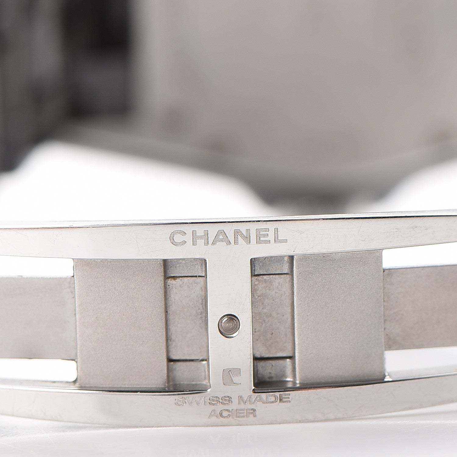 Chanel Stainless Steel Ceramic Diamond Pave Bezel 33mm J12 Quartz Watch Black 7 of 8