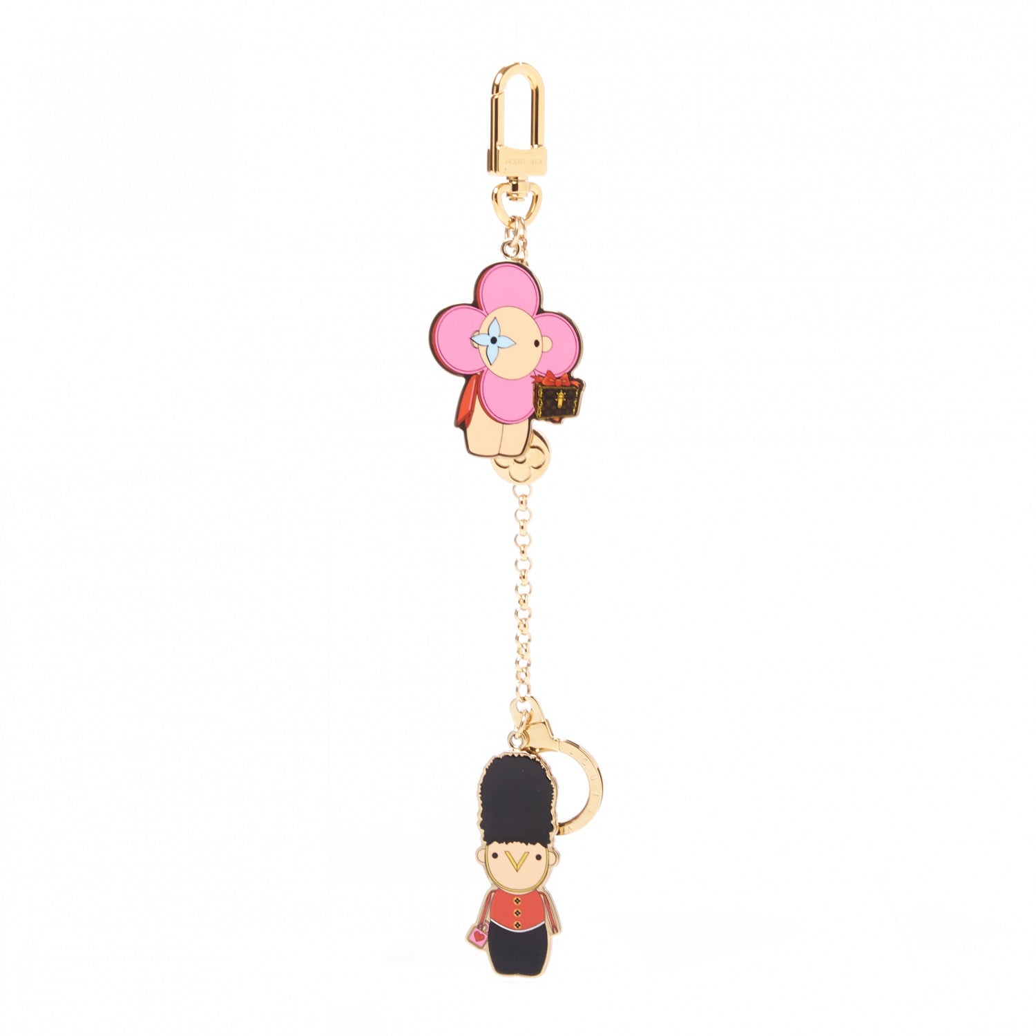 Louis Vuitton Monogram Gaston & Vivienne Best Friend Bag Charm Key Holder Gold 1 of 7