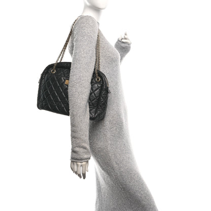 Chanel Aged Calfskin Quilted Large Reissue Camera Case Black 2 of 10