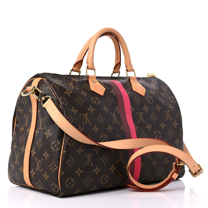 Louis Vuitton Monogram My LV Heritage Speedy Bandouliere 35 Fuchsia Bordeaux 3 of 12
