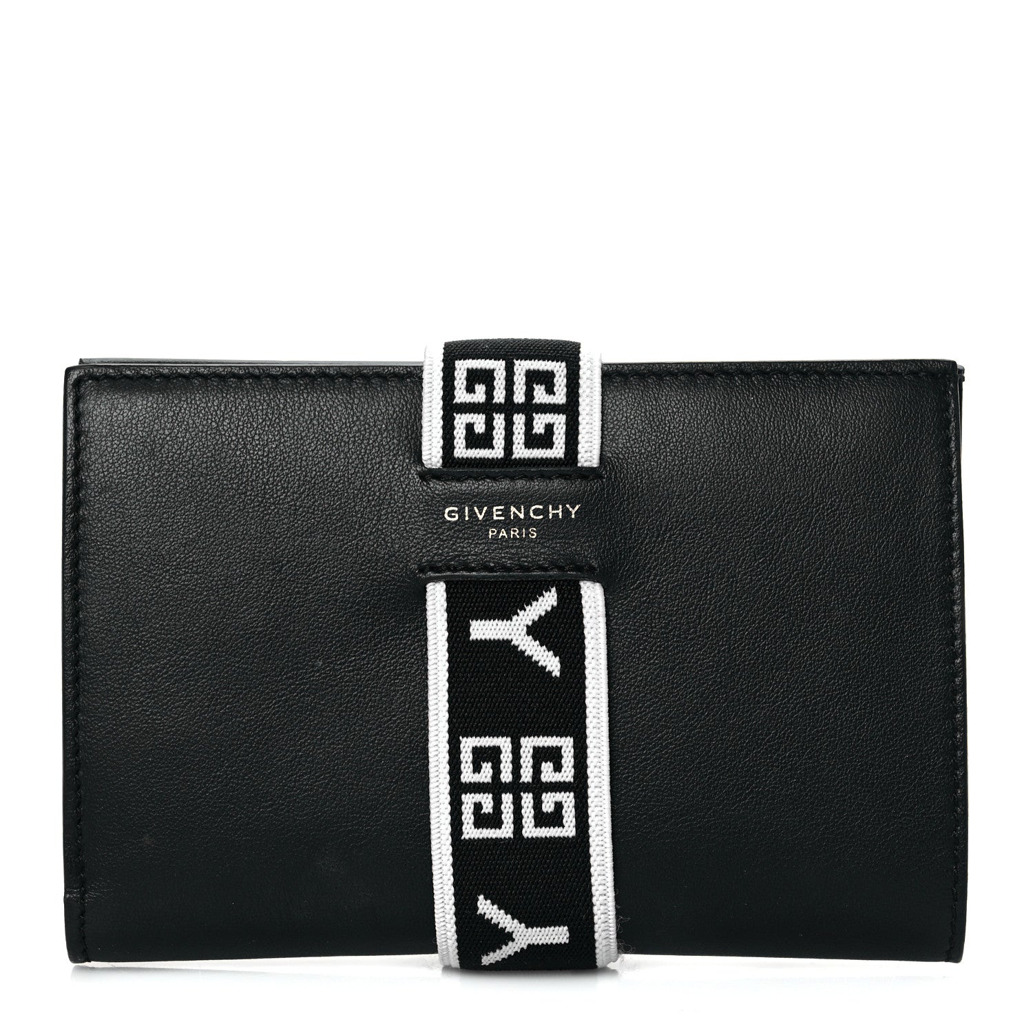 Givenchy Calfskin Elastic Panel Card Case Black 1 of 7