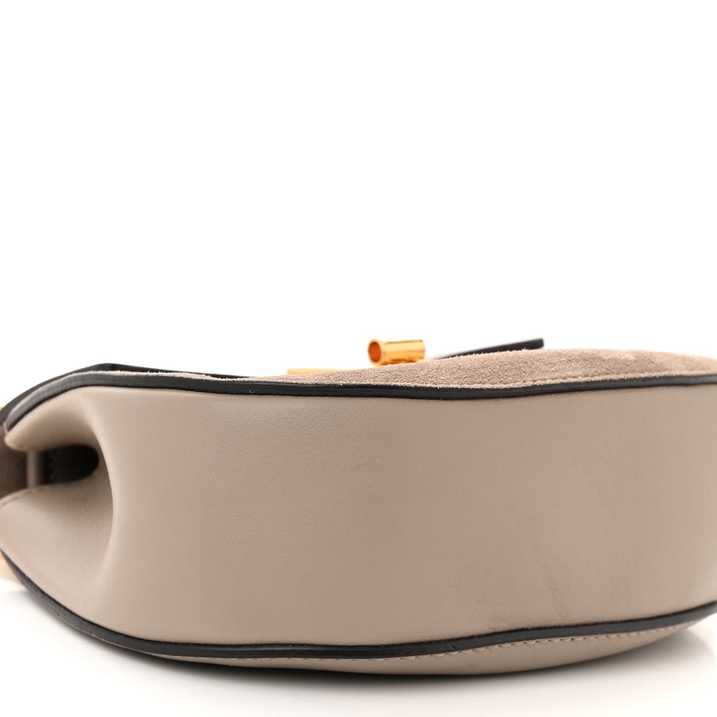Suede Smooth Calfskin Mini Drew Shoulder Bag Motty Grey