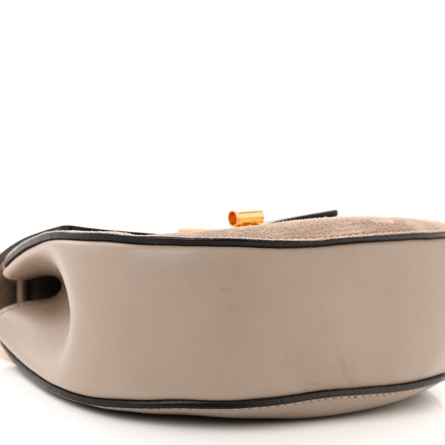 Chloe Suede Smooth Calfskin Mini Drew Shoulder Bag Motty Grey 8 of 9