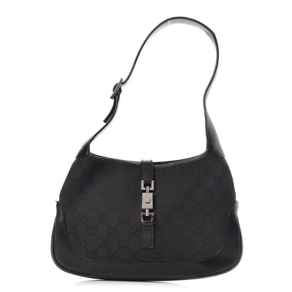 Gucci Monogram Small Jackie O Hobo Black 1 of 14