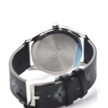 Gucci Stainless Steel Calfskin 38mm G-Timeless Bee Star Hologram Quartz Watch Black 5 of 6