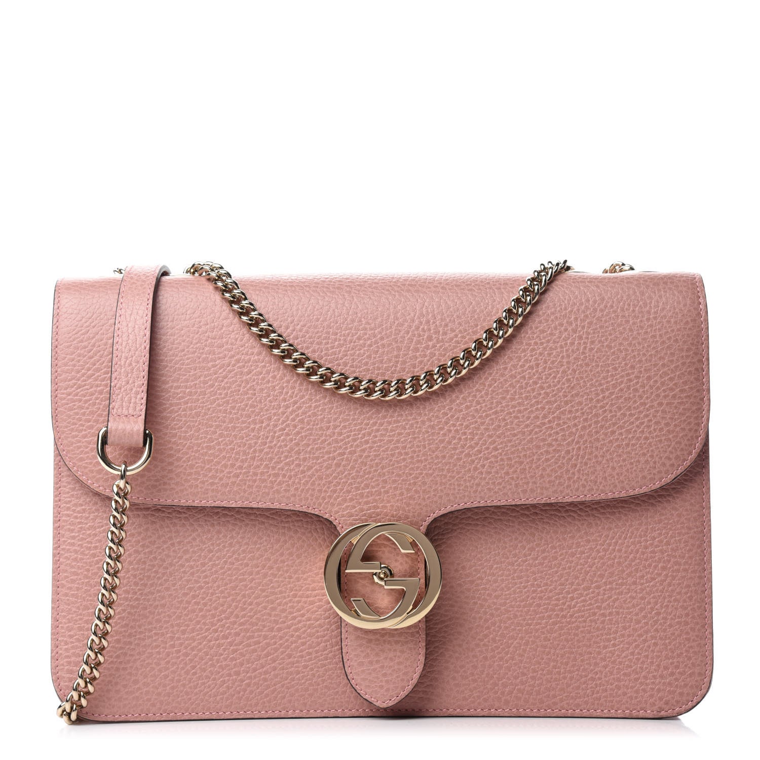 Gucci Dollar Calfskin Interlocking G Shoulder Bag Soft Pink 1 of 10