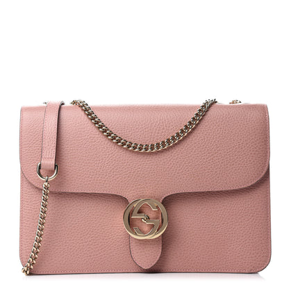 Gucci Dollar Calfskin Interlocking G Shoulder Bag Soft Pink 1 of 10