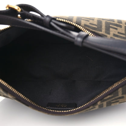 Fendi Fabric Jacquard Vitello Grace FF 1974 Small Fendigraphy Hobo Bag Tobacco Moro Ebano 4 of 9