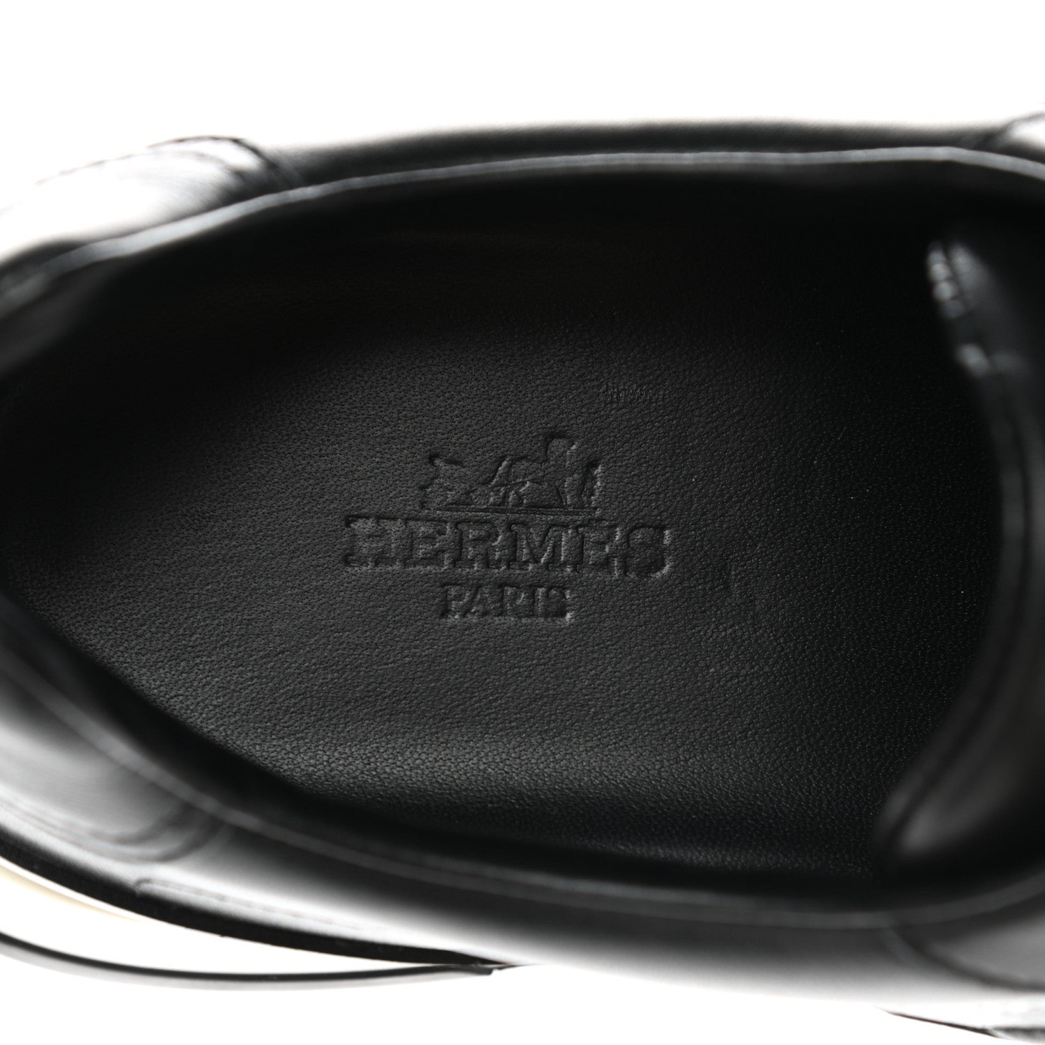 Hermes Calfskin Womens Trail Sneakers 39.5 Black 7 of 8