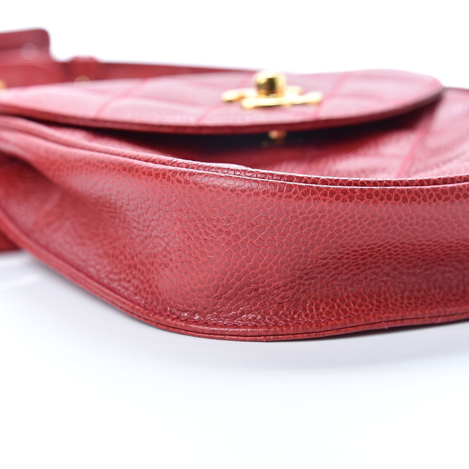 Chanel Caviar Quilted Flap Waist Belt Bag 75 30 Red 11 of 12