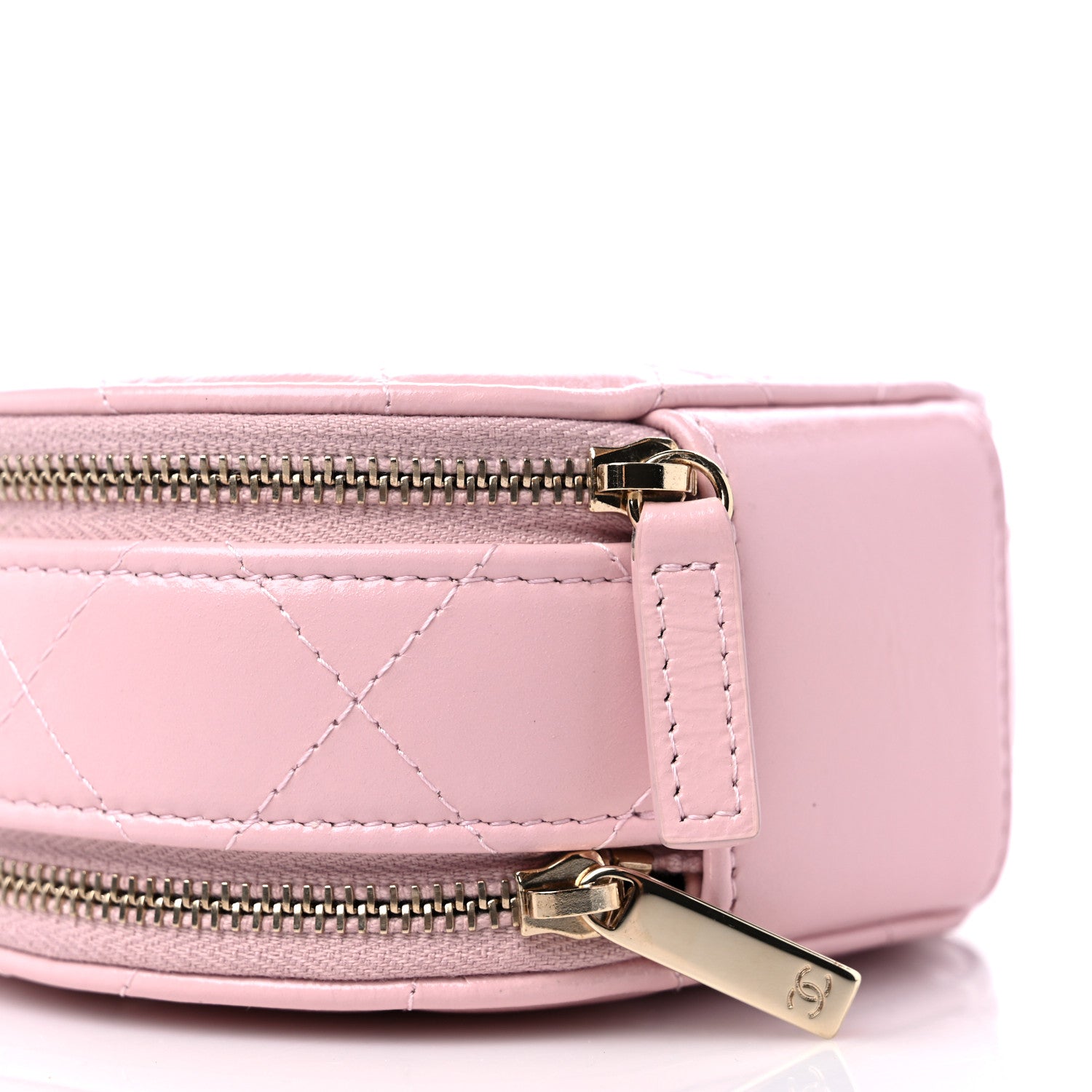 Chanel Lambskin Quilted Round Handle With Care Vanity With Chain Pink 9 of 10