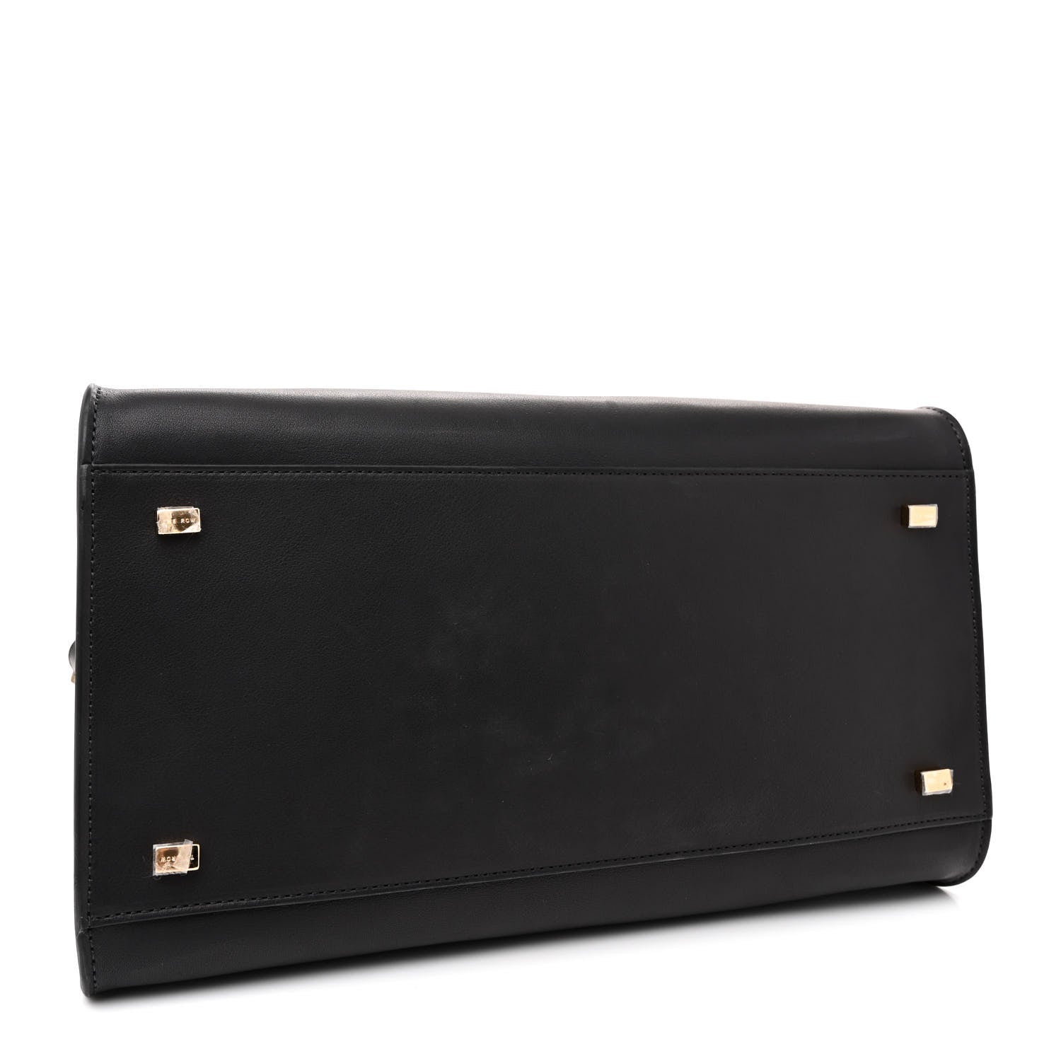 The Row Polished Saddle Calfskin Soft Margaux 12 Black 4 of 10