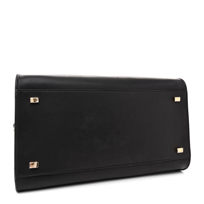 The Row Polished Saddle Calfskin Soft Margaux 12 Black 4 of 10