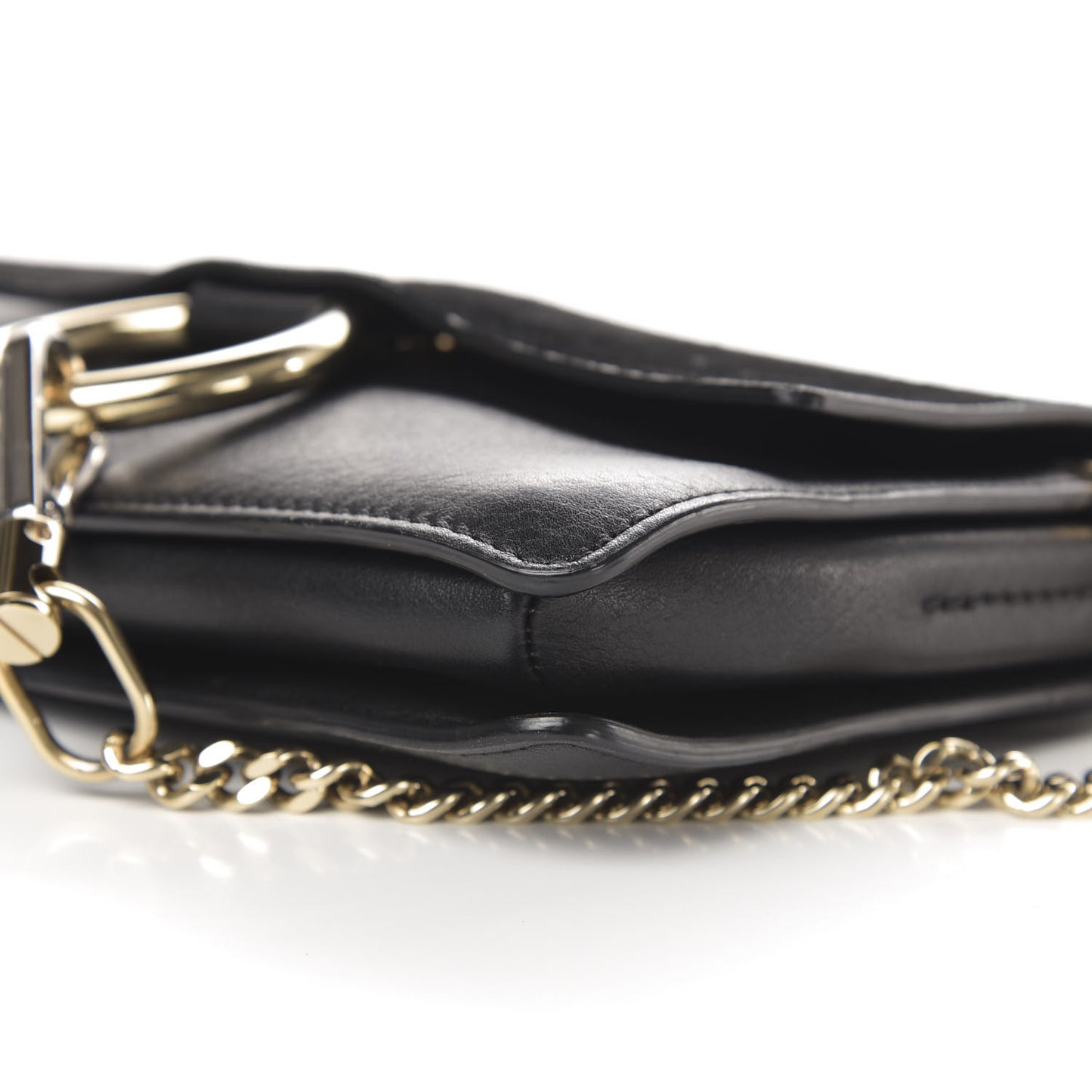 Suede Calfskin Small Faye Shoulder Bag Black