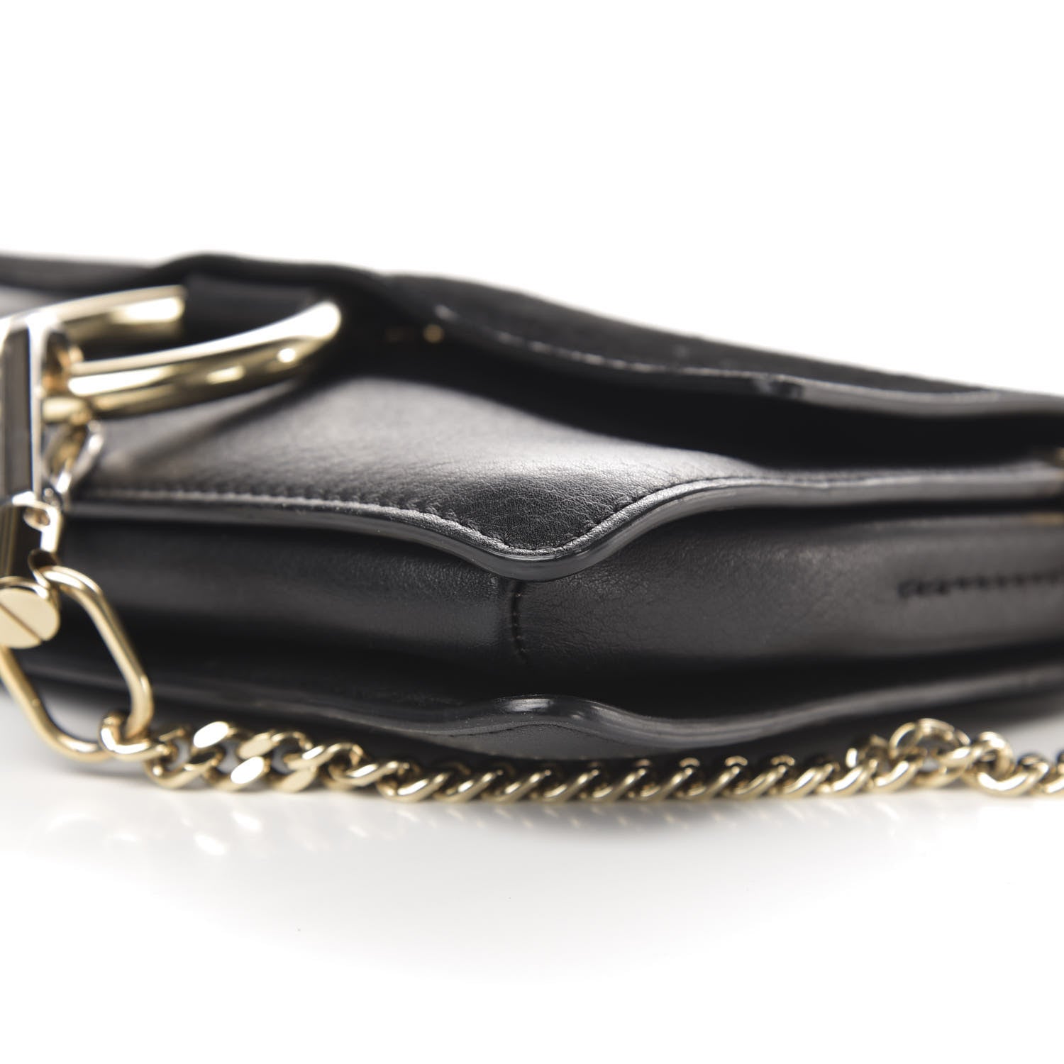 Chloe Suede Calfskin Small Faye Shoulder Bag Black 9 of 10