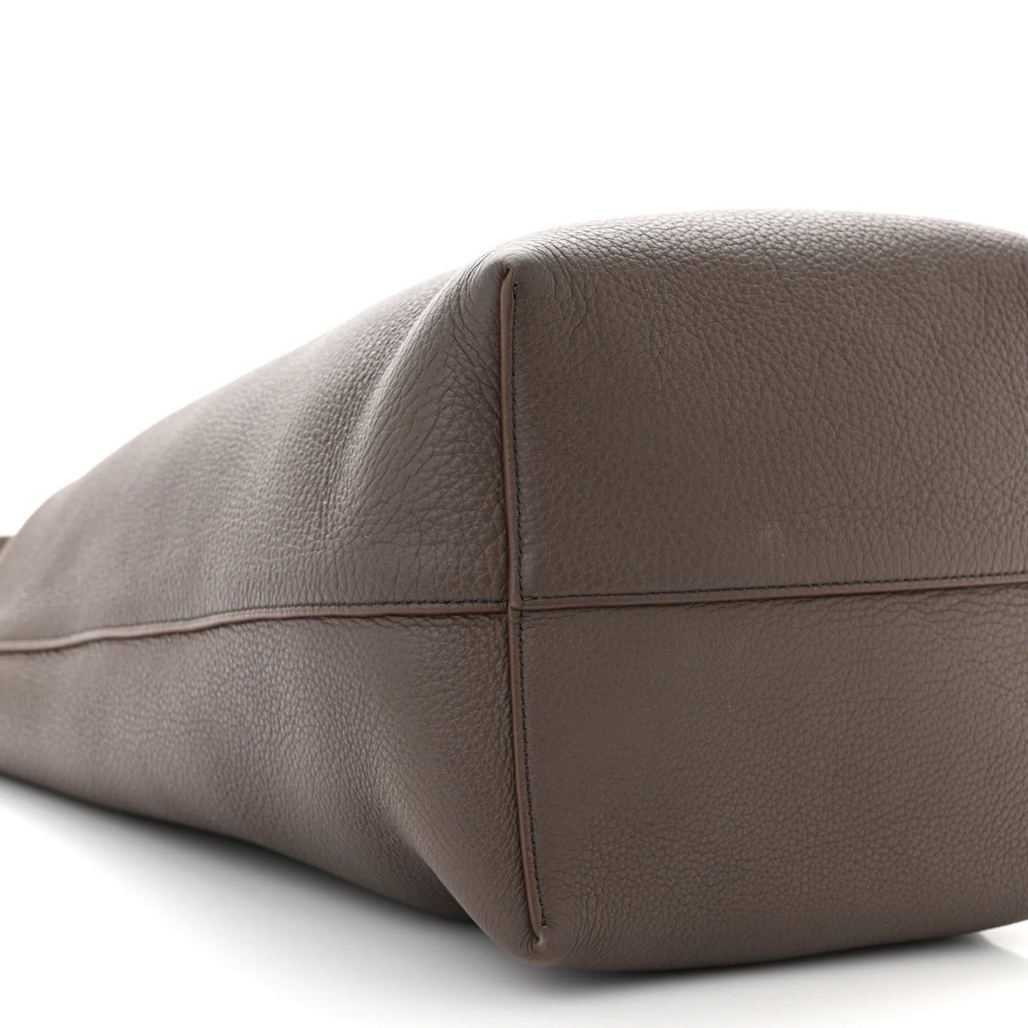 Grained Calfskin Medium N/S Park Tote Dark Taupe