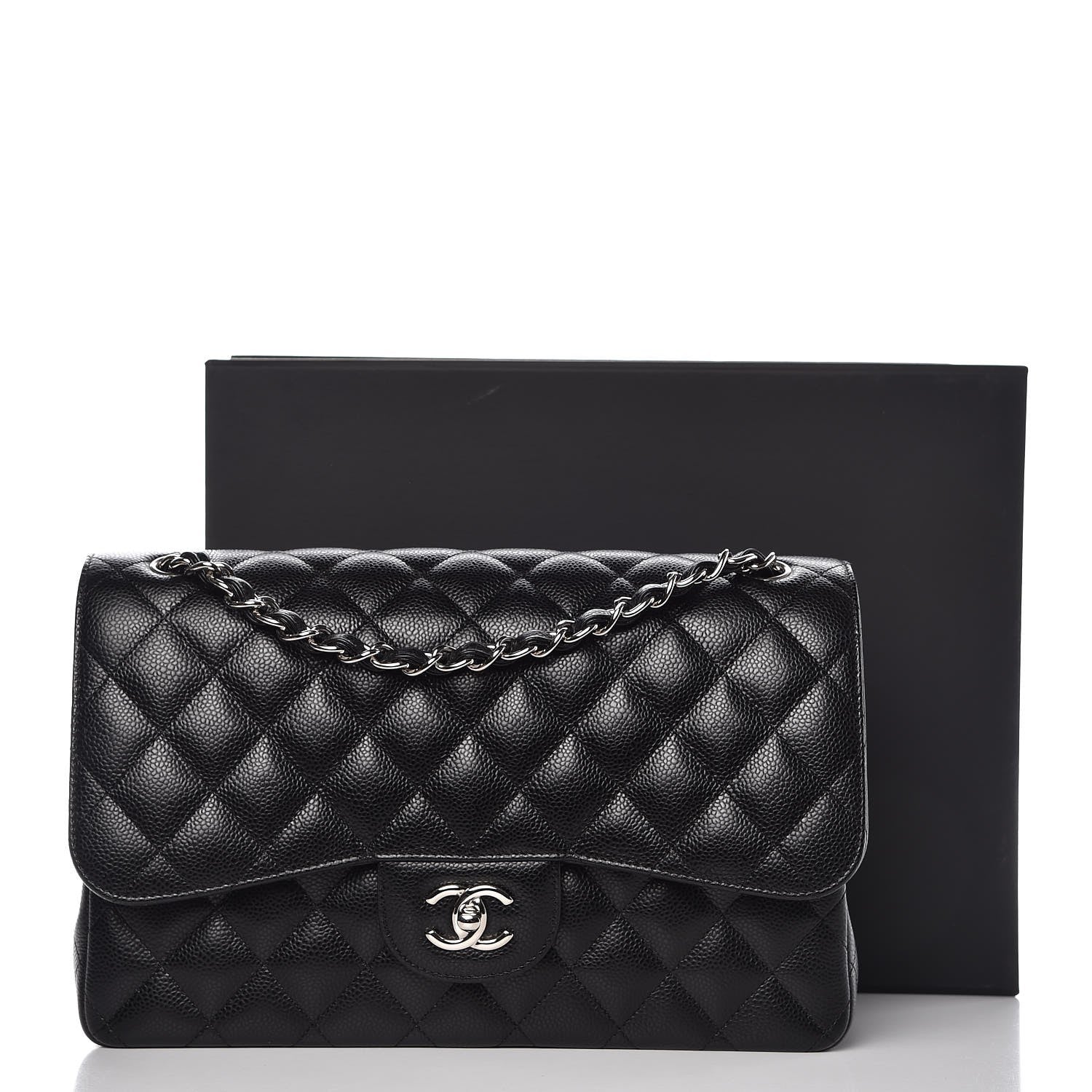 Chanel Caviar Quilted Jumbo Double Flap Black 9 of 9