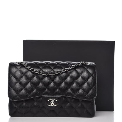 Chanel Caviar Quilted Jumbo Double Flap Black 9 of 9