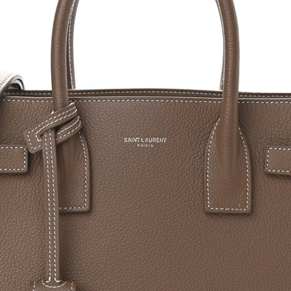Saint Laurent Grained Calfskin Topstich Baby Sac De Jour Taupe 7 of 9
