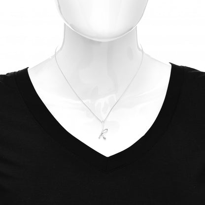 Tiffany Sterling Silver Elsa Peretti Letter K Pendant Necklace 2 of 4
