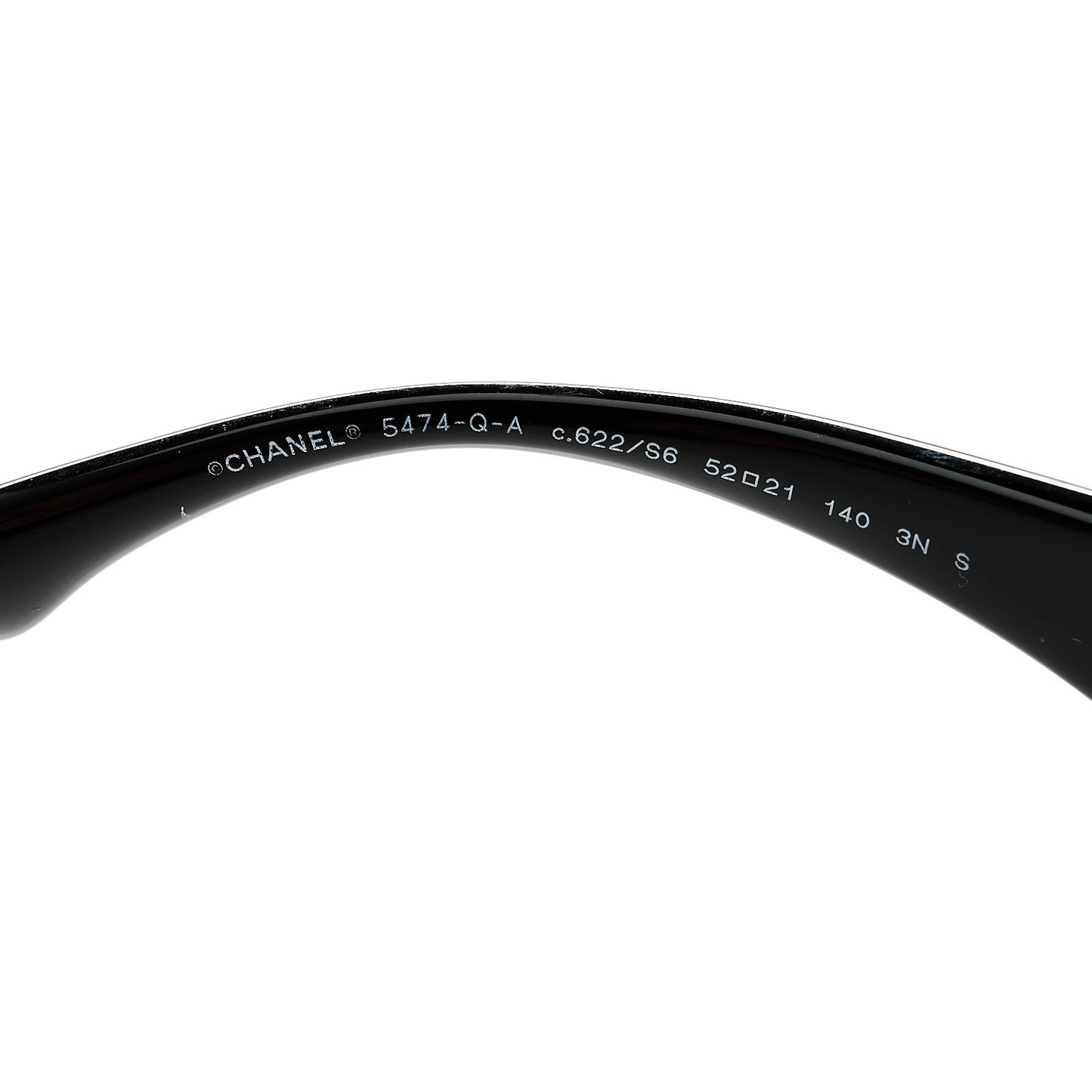Acetate Calfskin Square Sunglasses 5474-Q-A Black