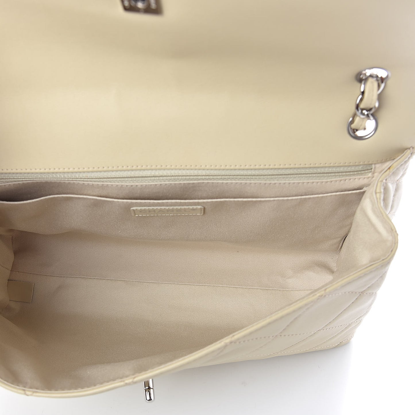 Calfskin Quilted In the Business Flap Bag Beige Clair