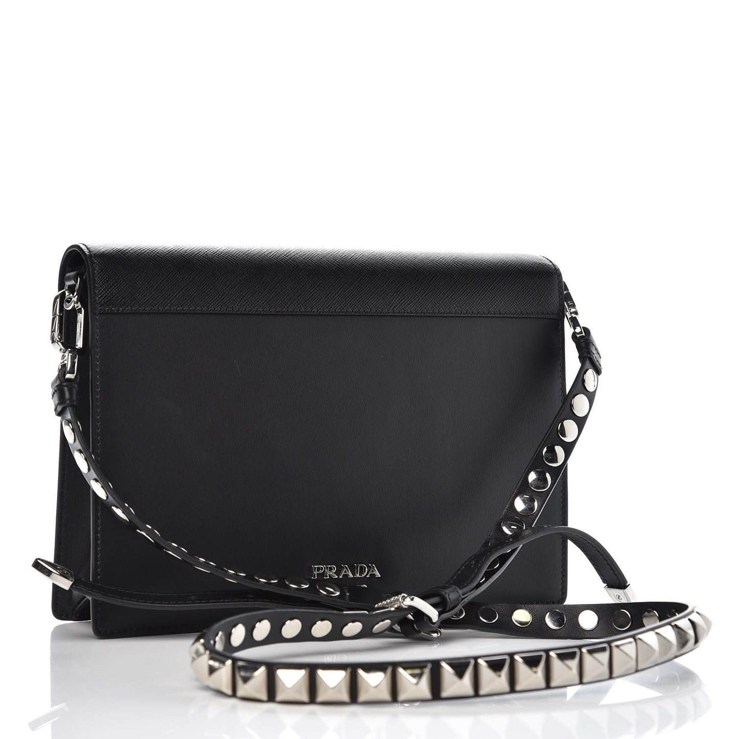 City Calfskin Saffiano Robot Large Elektra Shoulder Bag Black Papaya
