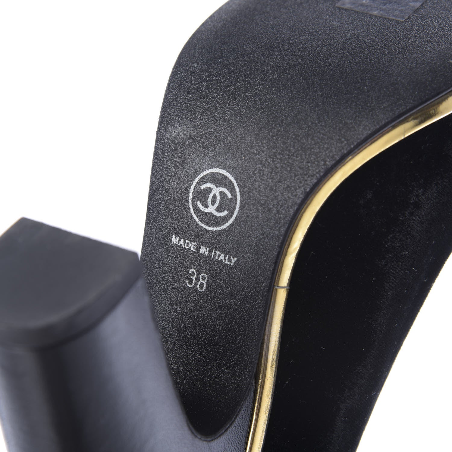 Chanel Velvet Satin Cap Toe Pearl Pumps 38 Black 11 of 15