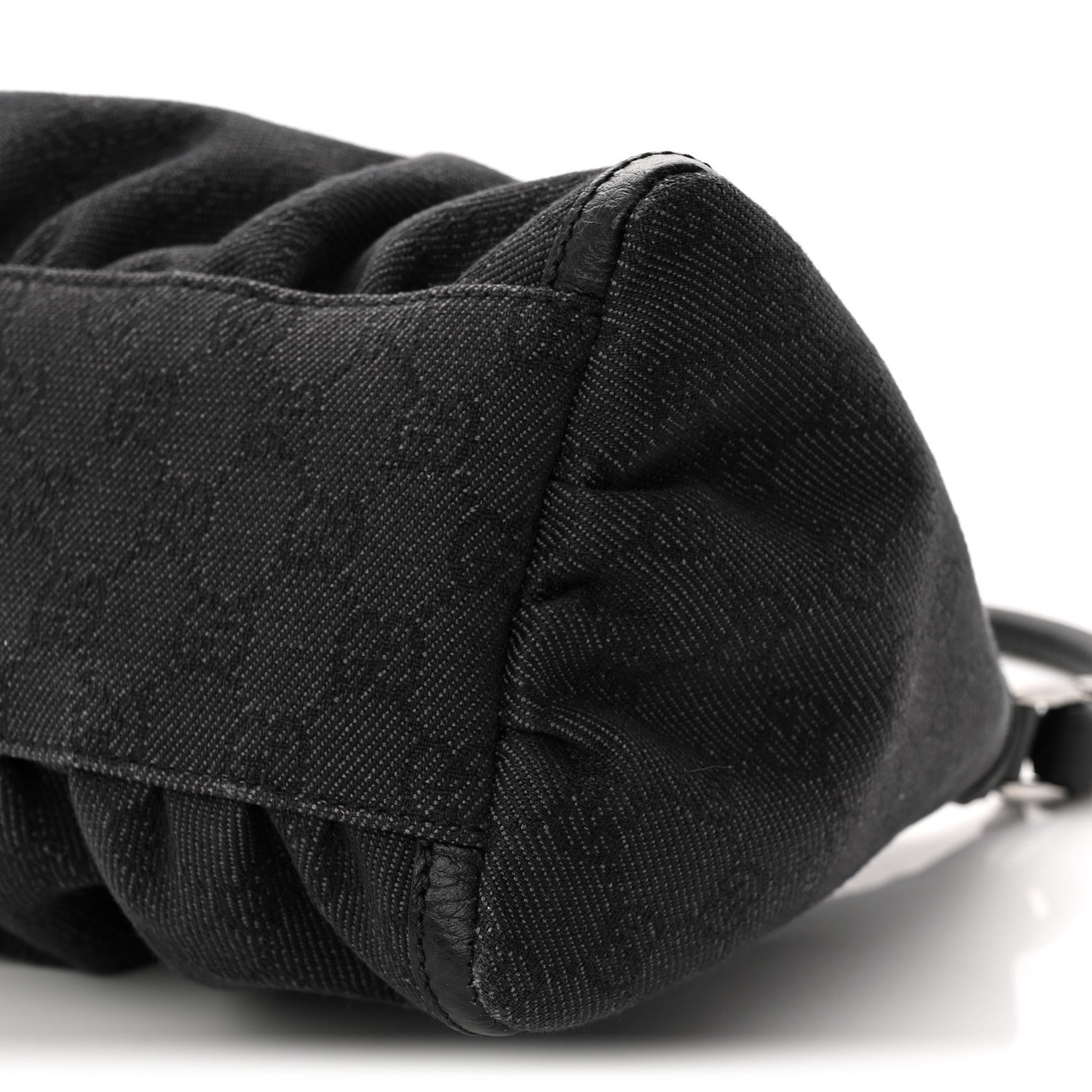 Gucci Monogram Medium D Gold Ring Hobo Black 10 of 11