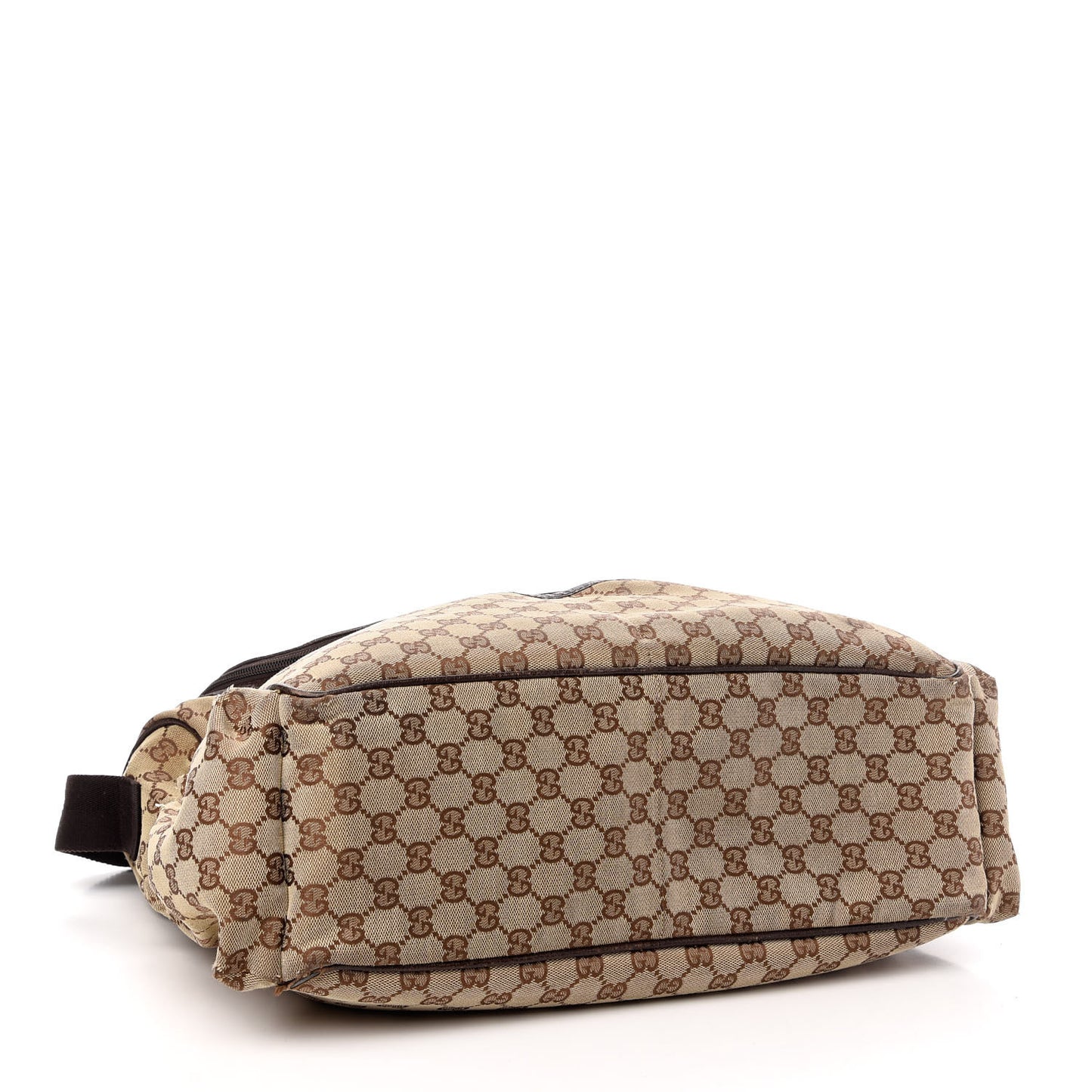 Monogram Natural Pigskin Large Diaper Bag Beige Ebony Cocoa Dark Chocolate